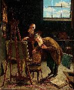 August Jernberg Interior from a Studio Germany oil painting artist